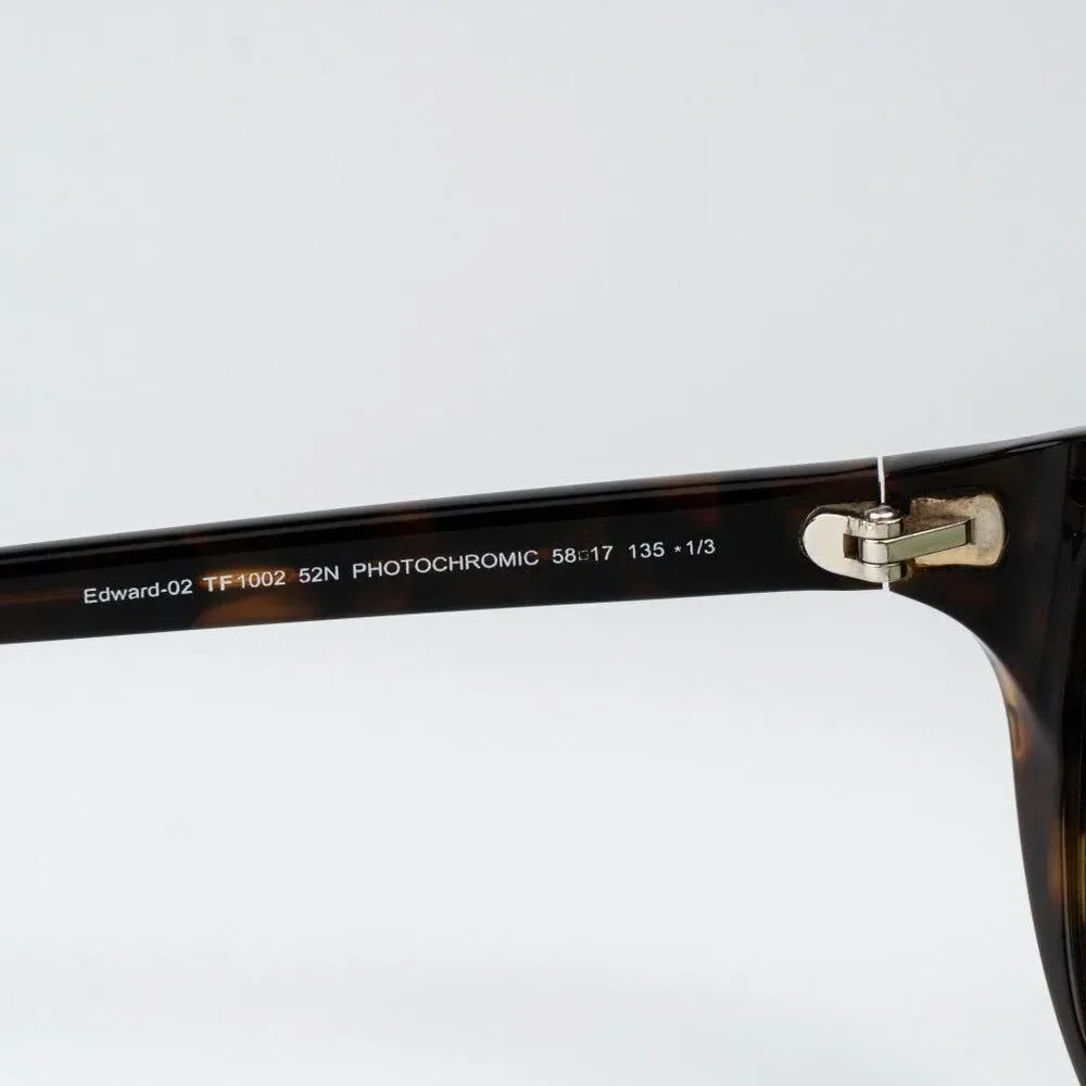 Tom Ford EDWARD-02 Men Sunglasses Havana Green Photochromic Aviator FT1002/S 52N